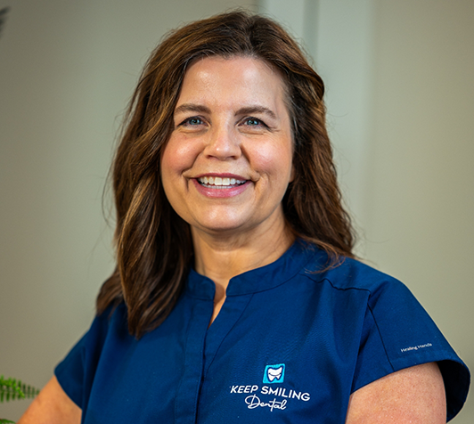 Pens in a glass bowl